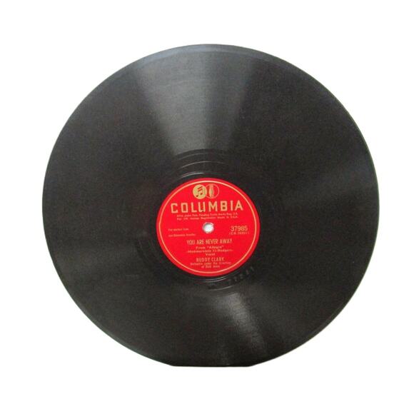 YOU ARE NEVER AWAY Buddy Clark Columbia Records 1947 Album 78 RPM Big Band Pop - Picture 1 of 2